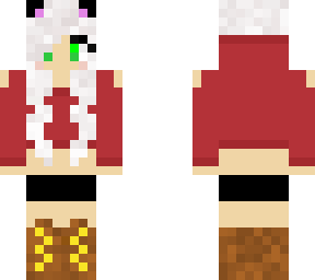 white haired cat girl