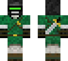 wither with green visor