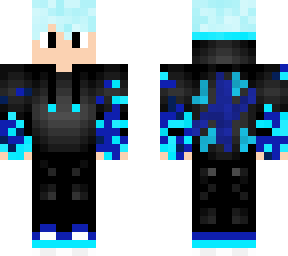 black hoodie with ice ash powered hands