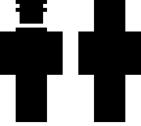 black white