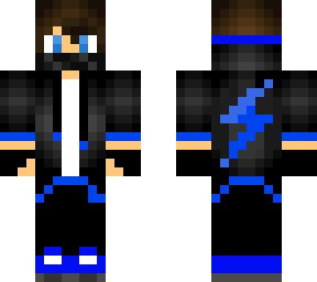 cool blue hoodie and mask boy