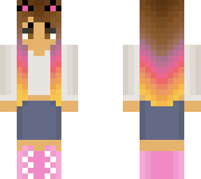 cute cat girl with sweater.