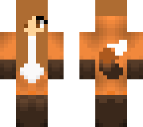 fox onesie girl hood down