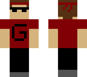 g herobrine with sunglasses and a bandana