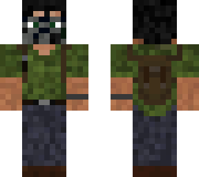 joel with a gas mask