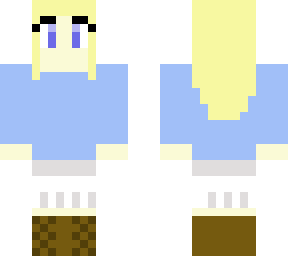 my friend's minecraft skin (key: blonde hair blue eyes)