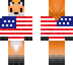 red white and blue fox