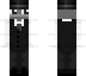 white and black suit duck