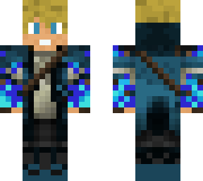 blonde adventurer with flame hands