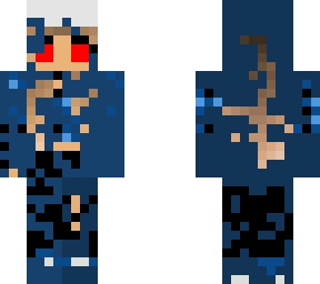blue glitched girl