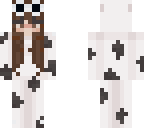 cow girl print clout goggles brown haired girl
