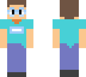 georgenotfound but with blue glasses and eyes