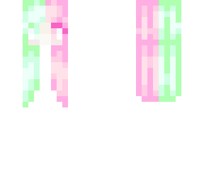 pink and green split hair base