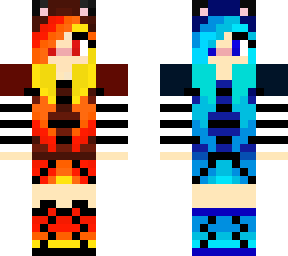 two faced e-girl- fire-ice