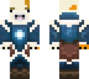 white and orange cow