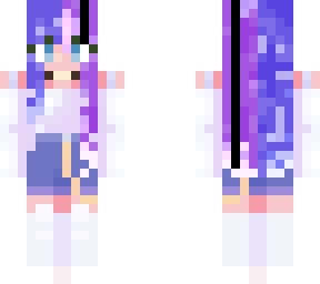 blue & purple hair skin