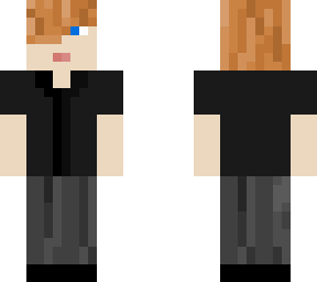 boy with brown hair and black t-shirt