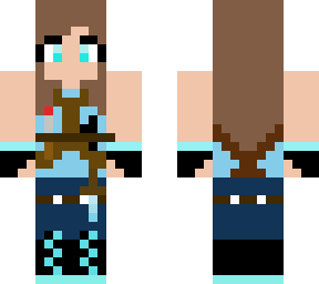 brave girl in blue with new glufs