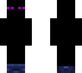 enderman and blue netherite shoes