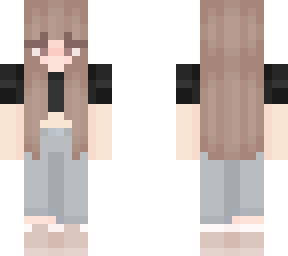 girl with brown hair and black crop top