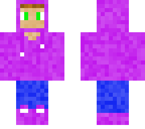 man with a purple hoodie and shoes