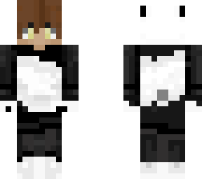 panda onesie brown hair
