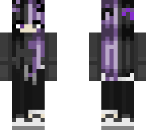 purple hair demon girl