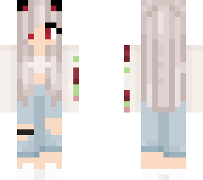 rose skin girl mit katzen ohren
