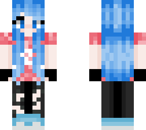 simple blue hair girl