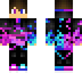 (first skin) purple and blue gamer boi