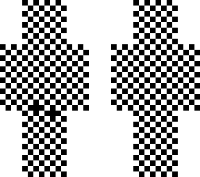 black over white grid