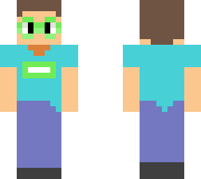 georgenotfound but with green glasses and eyes