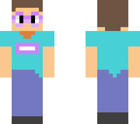 georgenotfound but with purple glasses and eyes