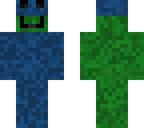 green and blue man