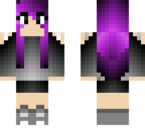 purple and black girld