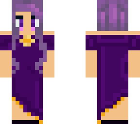 purple dress with purple hair