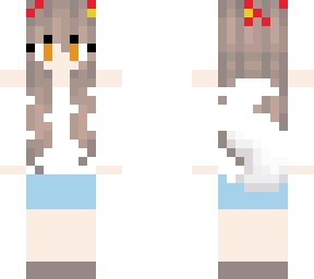 wolf girl with flower headband