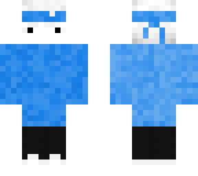 blue guy with face
