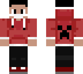 boy with red hoodie and mask