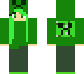 creeper girl with hoodie