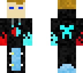 fire and water hoodie with neon creeper