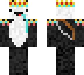 just a panda king with a bow