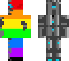 rainbow covered robot