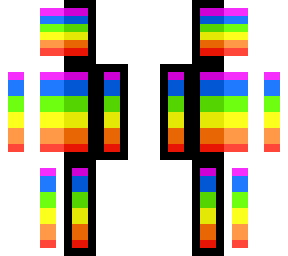 rainbow guy black/white
