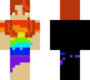 rainbow ponytail lady