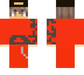red joggers with cap
