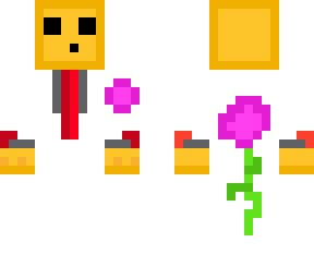 white suit with flowers