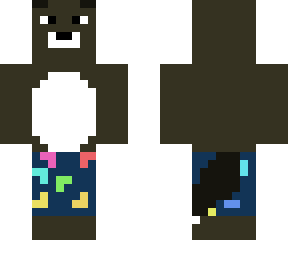 wolf with swim trunks