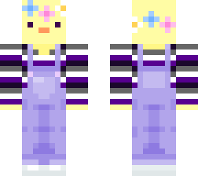 (ase*ual) ace duck in purple overalls + trans flower crown