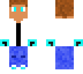 aqua-white man with black t-shirt and brown hair